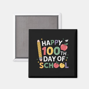 100ste Schooldag Leraren Gelukkig 100 Dagen Magneet