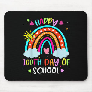 100ste Schooldag Regenboog Gelukkig 100 Dagen Slim Muismat