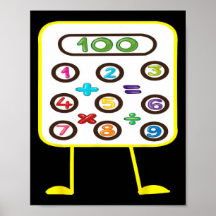 100ste schooldag voor leerkrachten Kinder 100 dage Poster