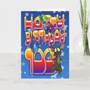 100ste verjaardag Kaart schattig met kleine muis