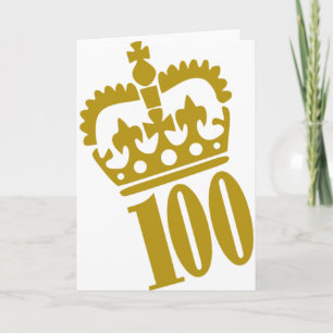 100ste verjaardag - Nummer - Honderd Kaart