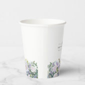 100ste Verjaardag Party Blauw Wit Bloemen Custom Papieren Bekers (Rechts)