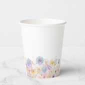 100ste Verjaardag Party Waterverf Bloemen Custom Papieren Bekers (Achterkant)