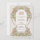 100ste verjaardag uitnodiging Art Nouveau W. Morri (Voorkant)