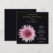 100ste verjaardag uitnodiging Gorgeous Gerbera (Voorkant / Achterkant)