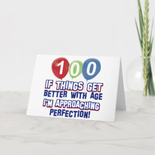 100ste verjaardagsdesign kaart