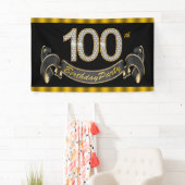 100ste verjaardagsfeestje spandoek (Insitu)