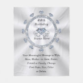 100th, 75th, 70th, 60th Birthday Cadeau voor Vrouw Fleece Deken (Voorkant)