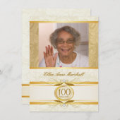 100th anniversaire - invitation de photo de (Devant / Derrière)