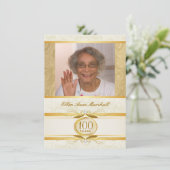 100th anniversaire - invitation de photo de (Debout devant)