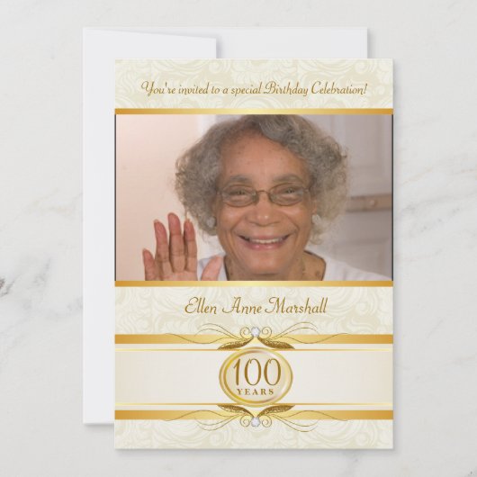 100th anniversaire - invitation ene ivoire de (Devant)