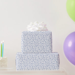 100th Birthday Blue/White Random Number Pattern Cadeaupapier