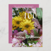 100th Birthday Celebration! Kaart (Voorkant / Achterkant)