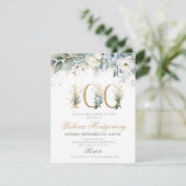 100th birthday Elegant Milestone invitation (Debout devant)