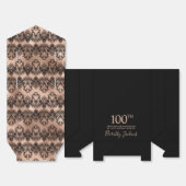 100th Birthday Elegant Rose Gold Lace Bedankdoosjes (Ongevouwen)