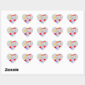 100th Birthday Music Notes  Heart Sticker (Vel)