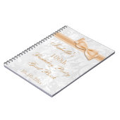100th Birthday Party Damask and Bow Notitieboek (Linkerzijde)