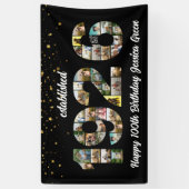 100th Birthday Photo Collage Established 1926 Spandoek (Verticaal)