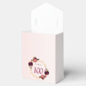 100th Birthday roos gold glitter drips name Bedankdoosjes (Geopend)