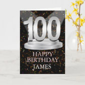 100th Birthday Spotlights Voeg een naam toe Kaart (Gele Bloem)