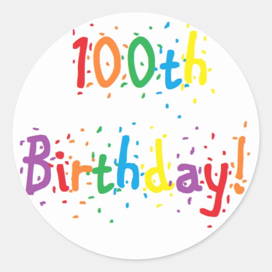 "100th Birthday" Stickers (Voorkant)