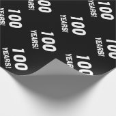 100th Birthday wrapping paper Cadeaupapier (Hoek)