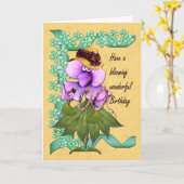 100th Carte d'anniversaire avec des défaites (Fleur jaune)