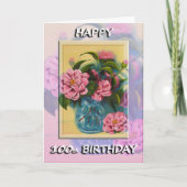 100th carte de voeux heureuse d'anniversaire (Devant)