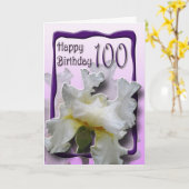 100th carte florale de félicitations (Fleur jaune)