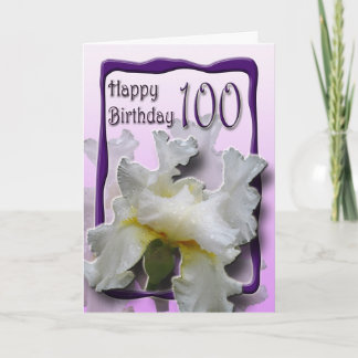 100th carte florale de félicitations