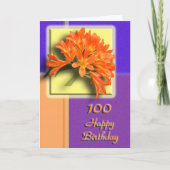 100th carte florale de félicitations (Devant)