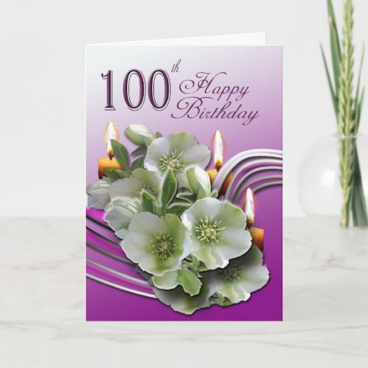 100th carte florale de félicitations (Devant)