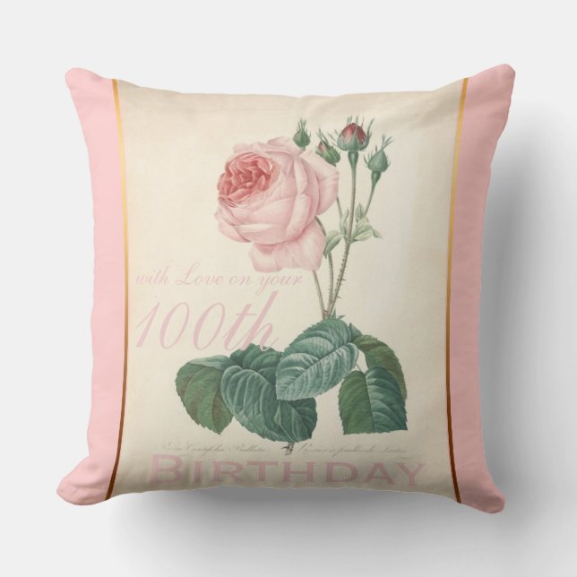 100th Coussin de rose de cru de célébration (Recto)