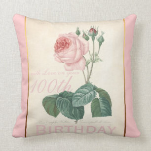 100th Coussin de rose de cru de célébration
