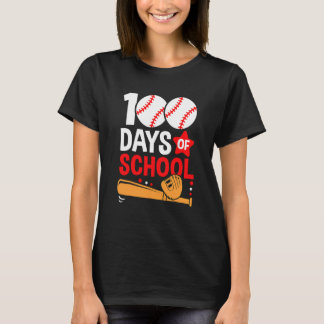 100th Day Of School Baseball 100 Days Smarter Teac T-shirt
