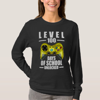 100th Day Of School Boys 100 Days Of School Gaming T-shirt