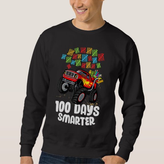 100th Day Of School Monster Truck 100 Smarter_5 Trui (Voorkant)