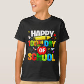 100th Day Of School Shirt For Teachers Kids Happy (Voorkant)