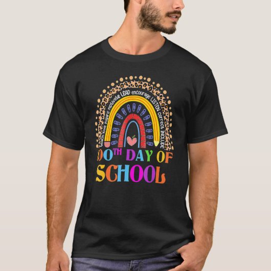 100th Day Of School Teacher 100 Days Smarter Boho T-shirt (Voorkant)