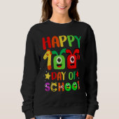 100th Day Of School Teacher 100 Days Smarter Rainb Trui (Voorkant)
