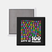100th Day Of School Teacher Kids 100 Days Math Num Magneet (Voorkant / Achterkant)