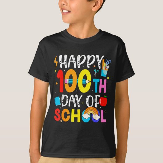100th Day Of School Teachers Students 100 Days Of T-shirt (Voorkant)