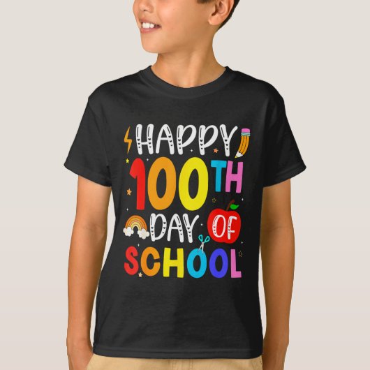 100th Day Of School Teachers Students 100 Days Of T-shirt (Voorkant)