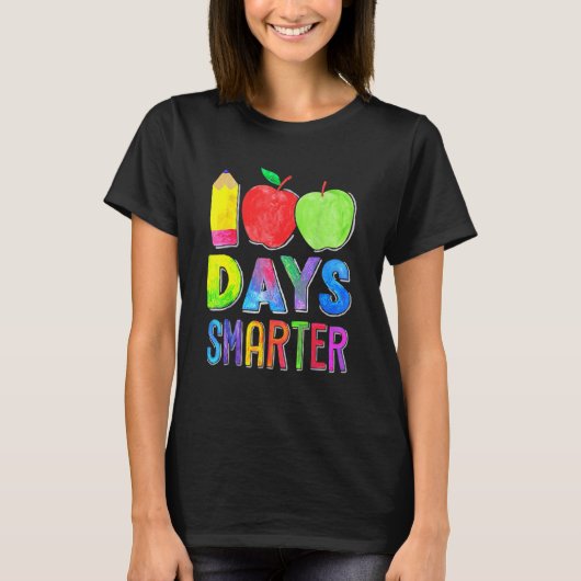 100th Day Student Cute Boys Girls 100 Days Of Scho T-shirt (Voorkant)