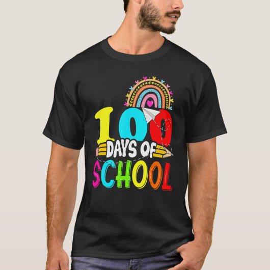 100th Days of School Teacher Kids - 100 Days Smart T-shirt (Voorkant)