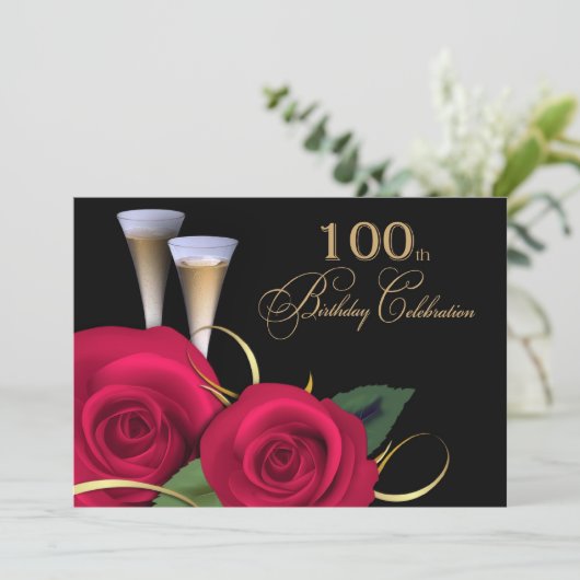 100th Invitations de coutume de célébration (Debout devant)