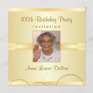 100th Invitations de fête d'anniversaire - photo