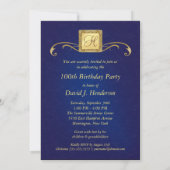 100th Invitations de photo de fête d'anniversaire (Dos)