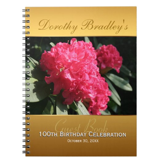 100th Livre d'invité de rhododendron de (Devant)