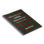 100th Plaid rouge et vert de livre d'invité de (Côté Droit)
